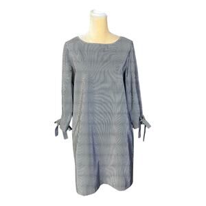 Lafayette 148 New York Striped Shift Dress EUC Size Medium Pockets